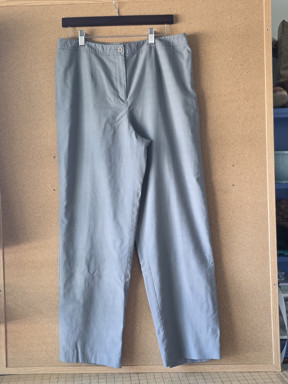 Talbots Wool Silk Blend Dress Pants Gray Size 14 Fully Lined Straight Leg Career